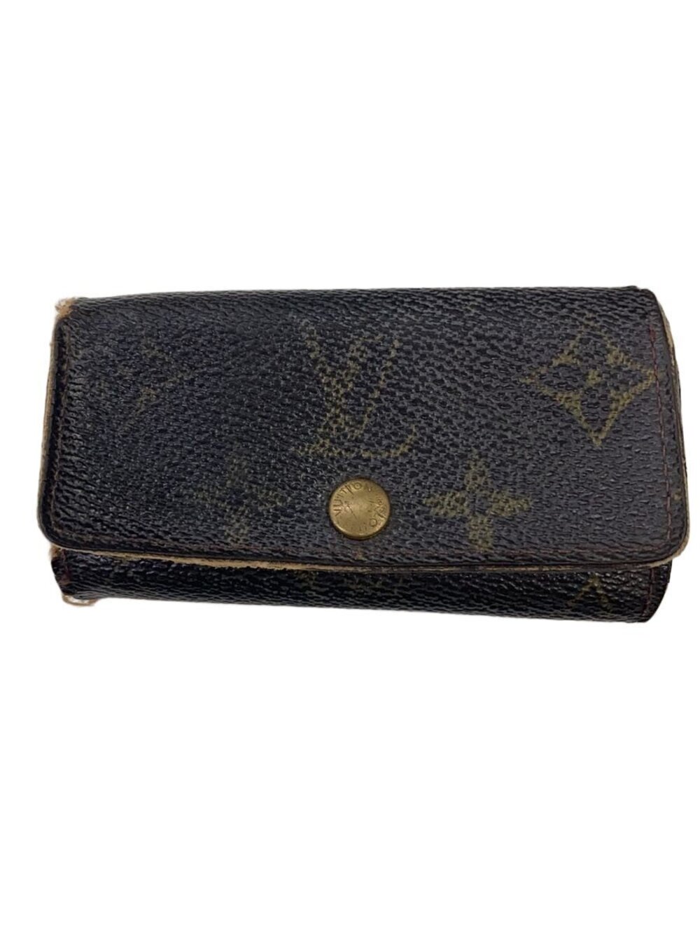 LOUIS VUITTON Key Case Wallet Leather Multicolor All over